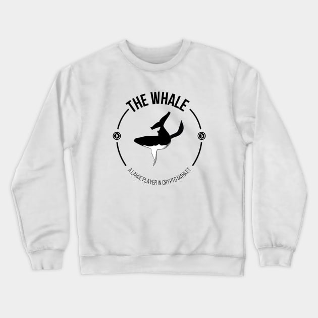 Crypto Whale Crewneck Sweatshirt by Claudiaco